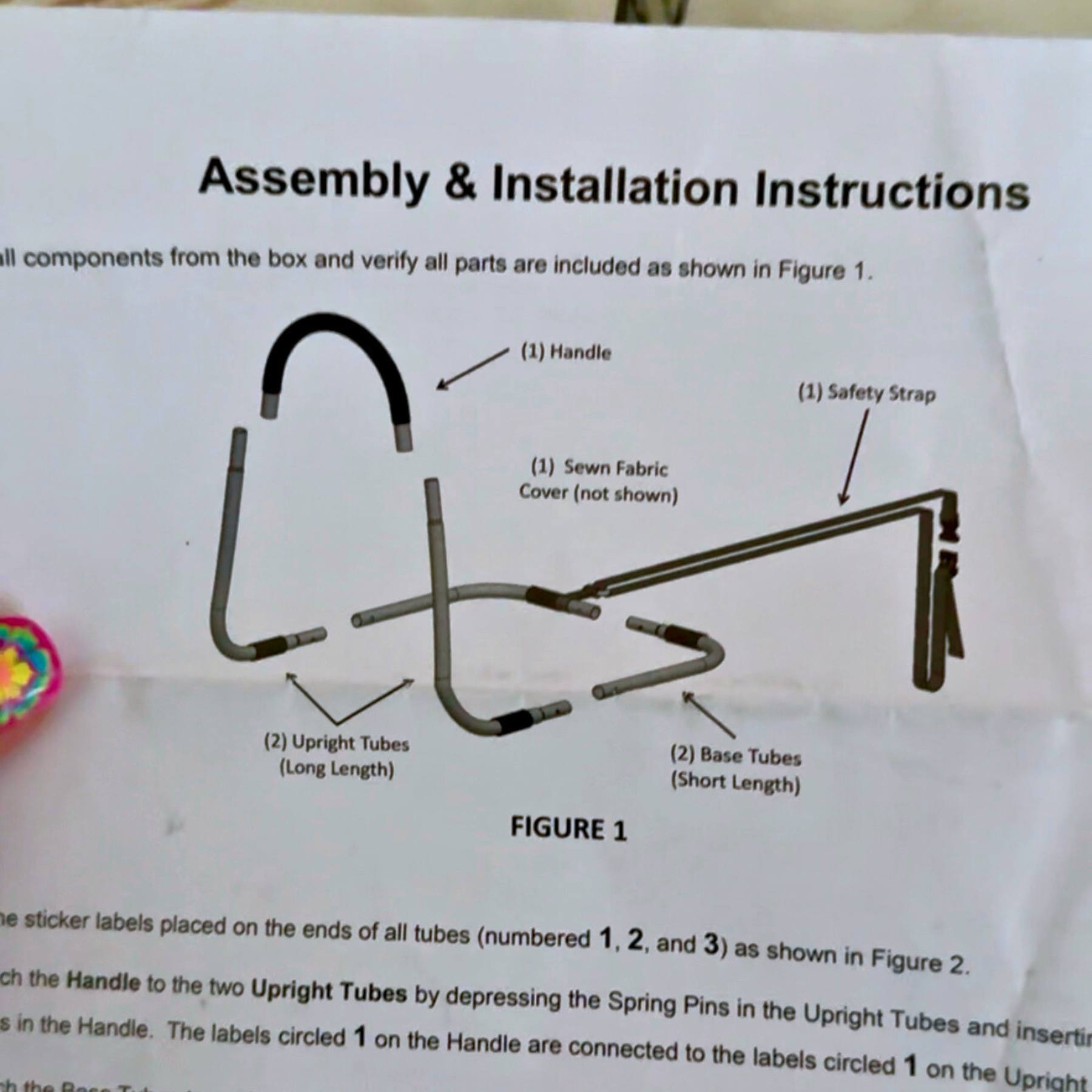 accessible travel gear instructions for putting together travel bedrails