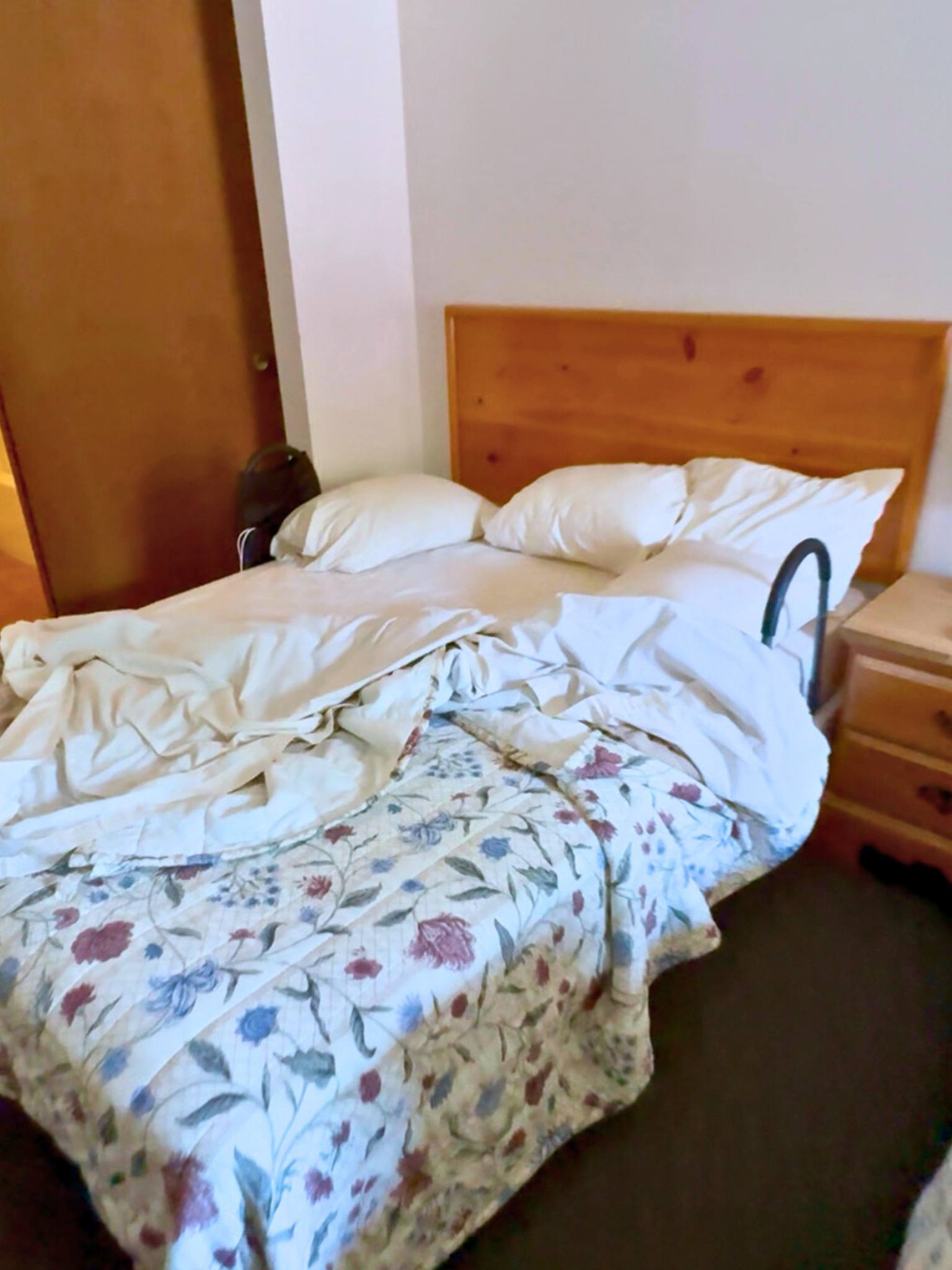 travel bedrails shown setup on both sides of the bed
