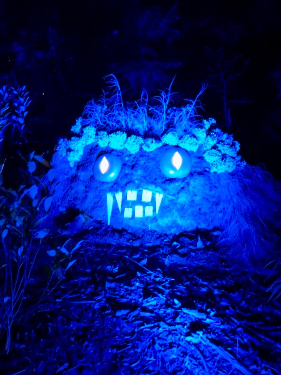 blue blob monster with weird teeth